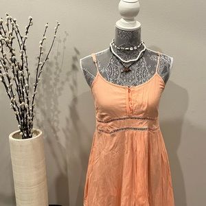 Coral Pink Roxy Boho Surfer Dress